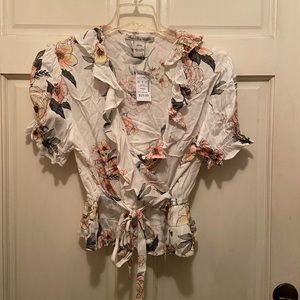 Floral gauzy blouse - Size large